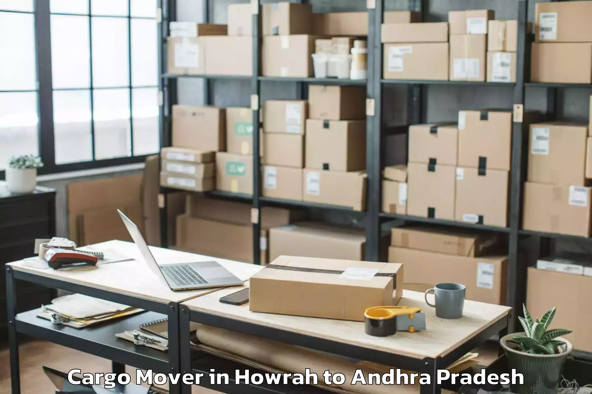 Hassle-Free Howrah to Vissannapetaa Cargo Mover